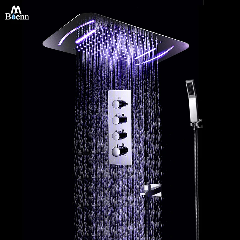 M Boenn Couples Taking Showers Experience System Set Bathroom Faucet Ceiling 22.8x14.9 Inch Rain Shower Head Thermostatic Mixer
M Boenn Couples Taking Showers Experience System Set Bathroom Faucet Ceiling 22.8x14.9 Inch Rain Shower Head Thermostatic Mixer
