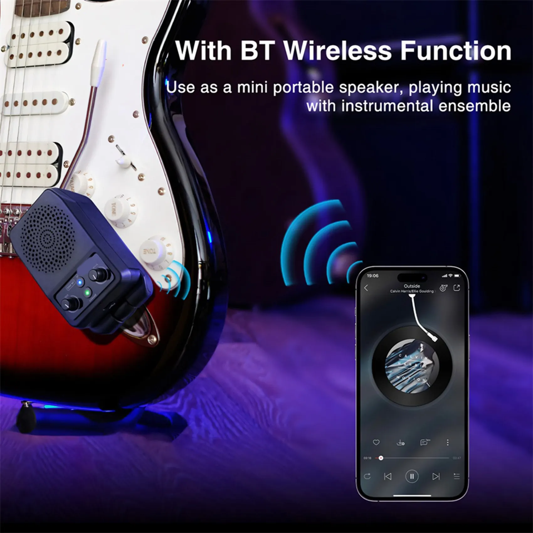 TUREBG 2X Mini Electric Guitar Amp 5W Portable Guitar Amp Bluetooth Built-in 4 Effects Rechargeable Small Guitar Amp
TUREBG 2X Mini Electric Guitar Amp 5W Portable Guitar Amp Bluetooth Built-in 4 Effects Rechargeable Small Guitar Amp