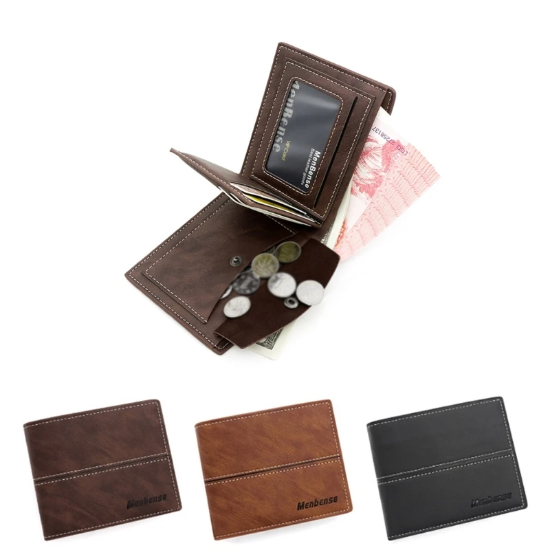 Vintage Men Bifold Short Wallet PU Leather Folding Coin Purse Portable Business Credit Card Holder Large Capacity Slim Wallet
Vintage Men Bifold Short Wallet PU Leather Folding Coin Purse Portable Business Credit Card Holder Large Capacity Slim Wallet