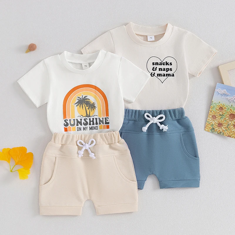 Lioraitiin Toddler Baby Boy Clothes Letter Print Short Sleeve T-Shirt Tops Solid Shorts Set Infant Summer Outfits Set
Lioraitiin Toddler Baby Boy Clothes Letter Print Short Sleeve T-Shirt Tops Solid Shorts Set Infant Summer Outfits Set