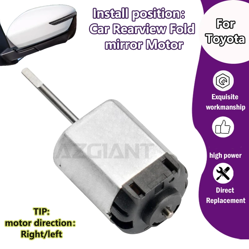 AZGIANT FK140SA1E315 Car Power Folding Mirrors Motor Module For Toyota Crown MK15/Sienna MK4/Highlander MK3 XU70 long Shaft kit
AZGIANT FK140SA1E315 Car Power Folding Mirrors Motor Module For Toyota Crown MK15/Sienna MK4/Highlander MK3 XU70 long Shaft kit
