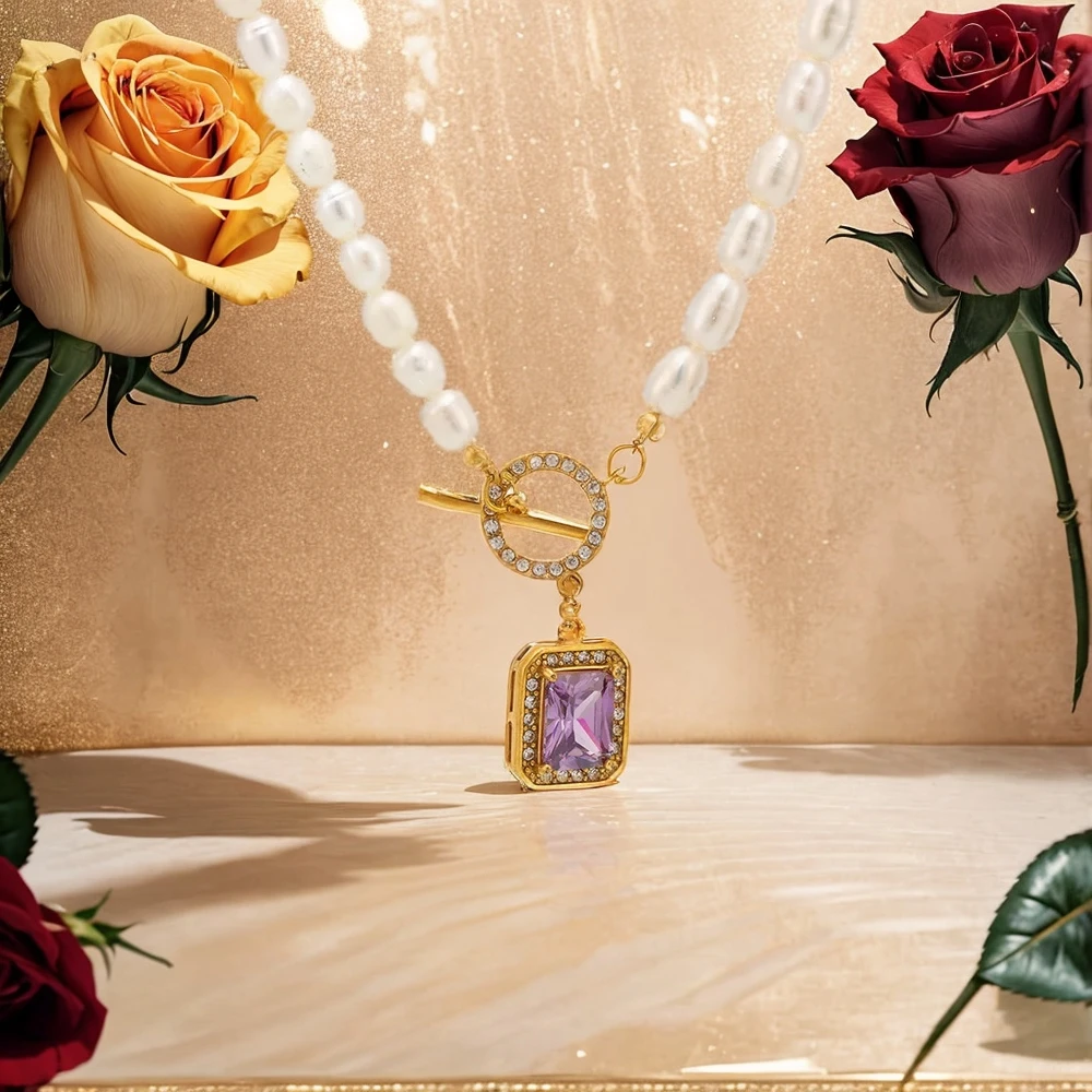 Women's Necklace with Freshwater Pearl Zircon OT Buckle Design Stainless Steel Fashionable and Versatile Jewelry Accessories
Women's Necklace with Freshwater Pearl Zircon OT Buckle Design Stainless Steel Fashionable and Versatile Jewelry Accessories