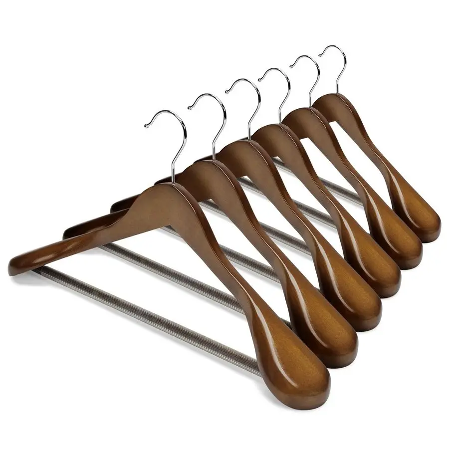 Wide Shoulder Wooden Hangers, Suit Hangers with Non Slip Pants Bar, Smooth Finish 360 Swivel Hook Solid Wood Coat Hangers for Dr
Wide Shoulder Wooden Hangers, Suit Hangers with Non Slip Pants Bar, Smooth Finish 360 Swivel Hook Solid Wood Coat Hangers for Dr