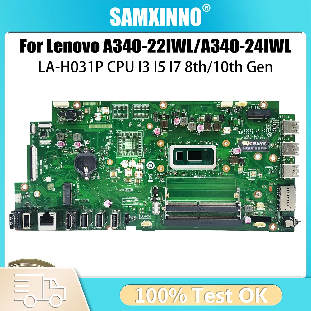 For Lenovo AIO A340-22IWL A340-24IWL Motherboard LA-H031P E0C20 01LM756 5B20U54064 i3 i5 8/10th All-in-one Mainboard Tested OK
For Lenovo AIO A340-22IWL A340-24IWL Motherboard LA-H031P E0C20 01LM756 5B20U54064 i3 i5 8/10th All-in-one Mainboard Tested OK