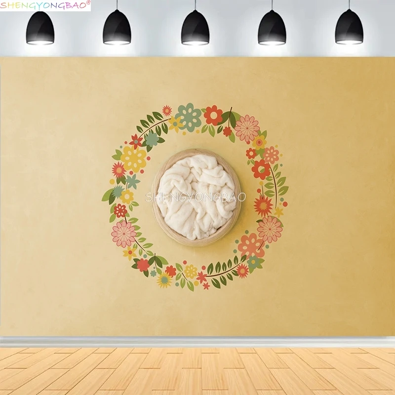 Newborn Backdrop For Photography Wooden Basket With Soft Stuffing Floral Wreath Background Photo Studios Prop YM-01
Newborn Backdrop For Photography Wooden Basket With Soft Stuffing Floral Wreath Background Photo Studios Prop YM-01