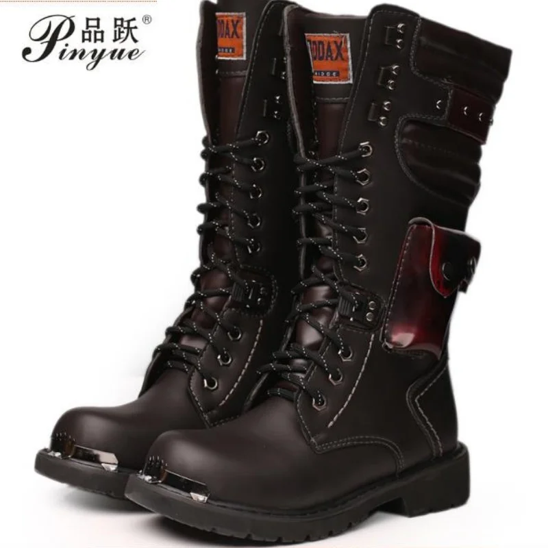 Men's High Top Motorcycle Boots Autumn and Winter Fashion Outdoor Collision Resistant Anti Slip Soft Sole Casual Leather Boots
Men's High Top Motorcycle Boots Autumn and Winter Fashion Outdoor Collision Resistant Anti Slip Soft Sole Casual Leather Boots