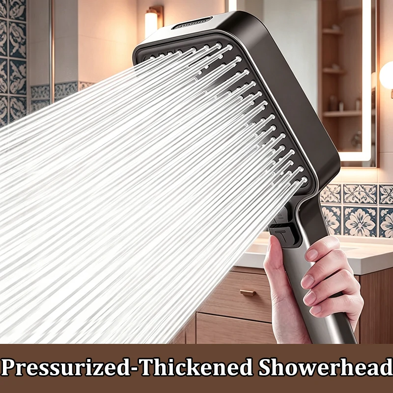 Square new 4-mode showerhead super high pressure large water output for home bathroom bathing, handheld showerhead
Square new 4-mode showerhead super high pressure large water output for home bathroom bathing, handheld showerhead