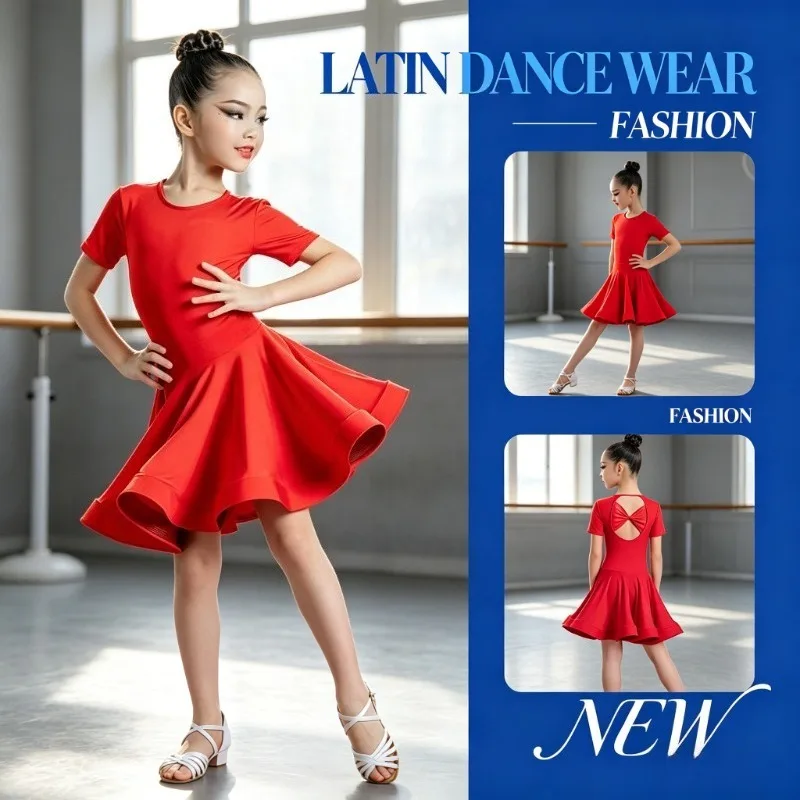 2026 New Girls Latin Dance Set with Bow Back Design, Professional Ballroom Dance Practice Stage Competition Performance Costume
2026 New Girls Latin Dance Set with Bow Back Design, Professional Ballroom Dance Practice Stage Competition Performance Costume