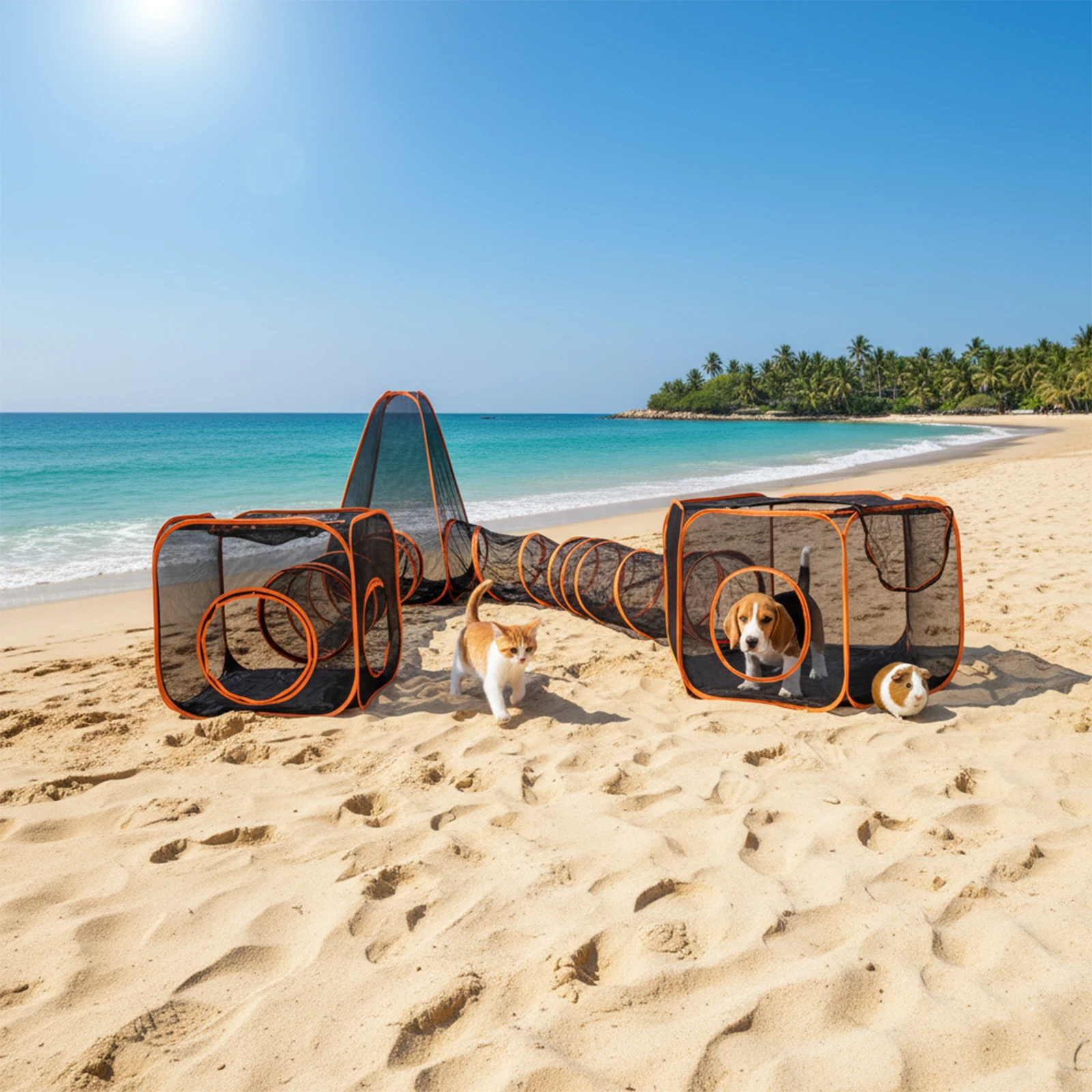 Large Portable Folding Pet Tent Play Area Set with Tunnel for Cats And Dogs Outdoor Foldable Pet House with Carry Bag
Large Portable Folding Pet Tent Play Area Set with Tunnel for Cats And Dogs Outdoor Foldable Pet House with Carry Bag