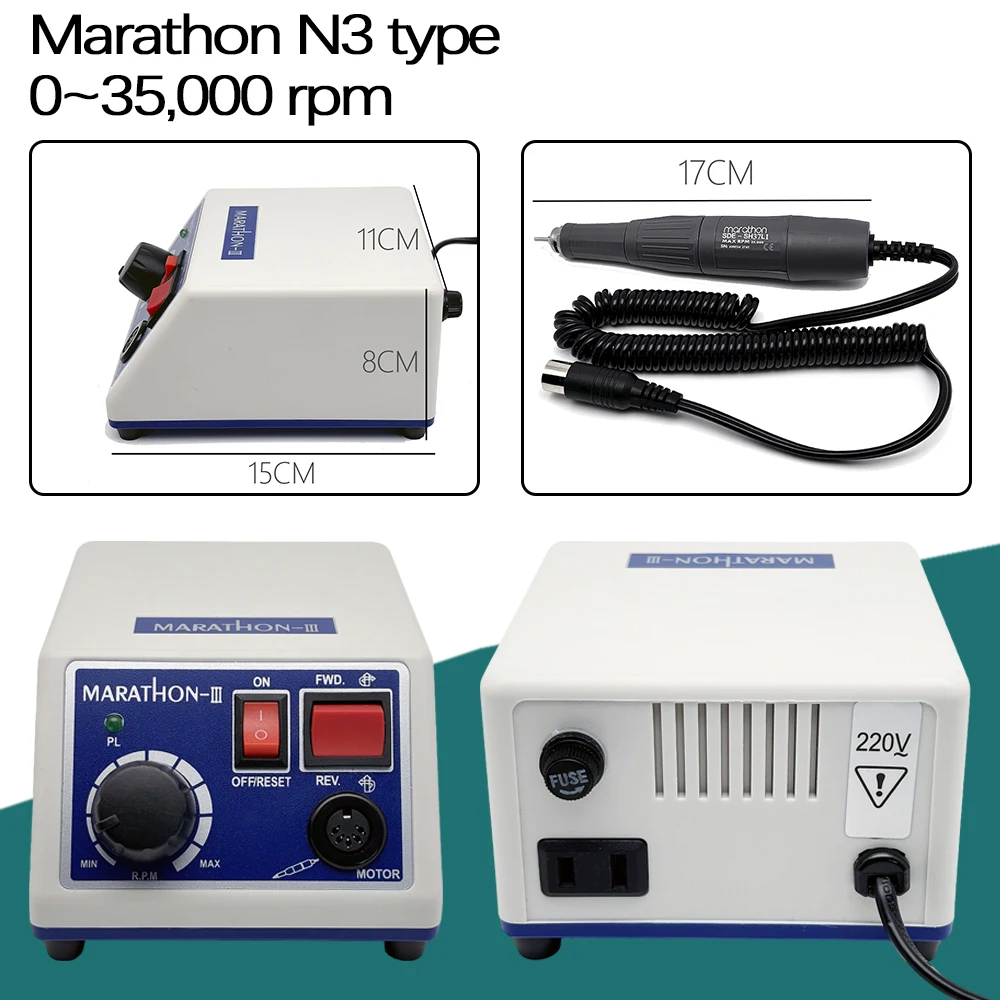 Dental Lab Marathon III Micromotor Set N3 – 35,000 RPM with H37L1 High-Speed Handpiece for Prosthetics and Precision Grinding
Dental Lab Marathon III Micromotor Set N3 – 35,000 RPM with H37L1 High-Speed Handpiece for Prosthetics and Precision Grinding