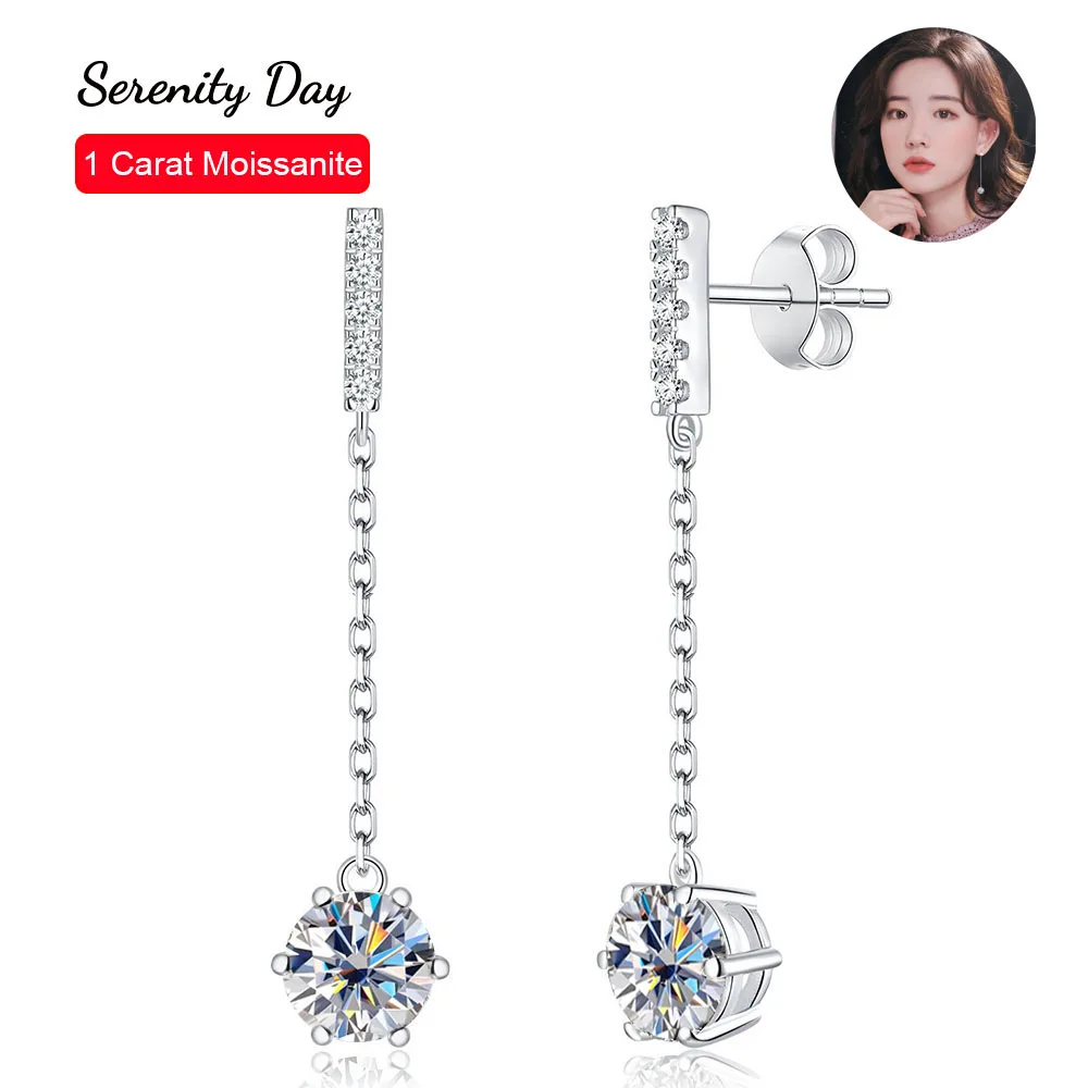 Серьги Serenity с шестью когтями, 1-2 карата, цвет D, муассанит, серьги с кисточками, женские серьги на годовщину, серьги-капли из стерлингового серебра S925, ювелирные изделия
Серьги Serenity с шестью когтями, 1-2 карата, цвет D, муассанит, серьги с кисточками, женские серьги на годовщину, серьги-капли из стерлингового серебра S925, ювелирные изделия