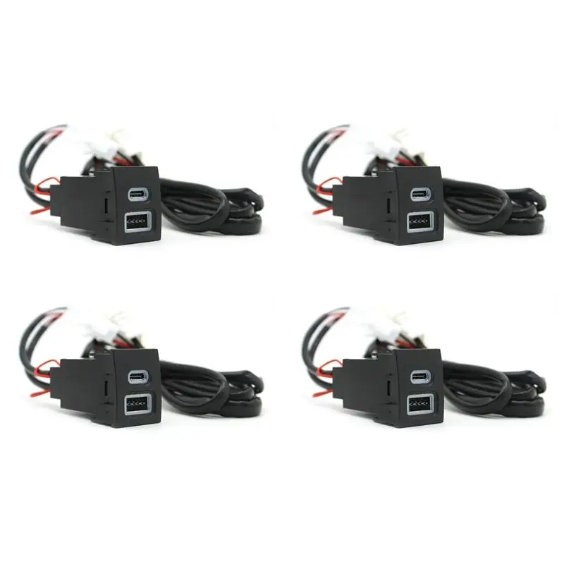 M50K-4X 12V/24V Car Phone Socket Double QC3.0 Type-C PD USB Charging Port Power Adapter For VW Polo 9N 9N3 2004-2011
M50K-4X 12V/24V Car Phone Socket Double QC3.0 Type-C PD USB Charging Port Power Adapter For VW Polo 9N 9N3 2004-2011
