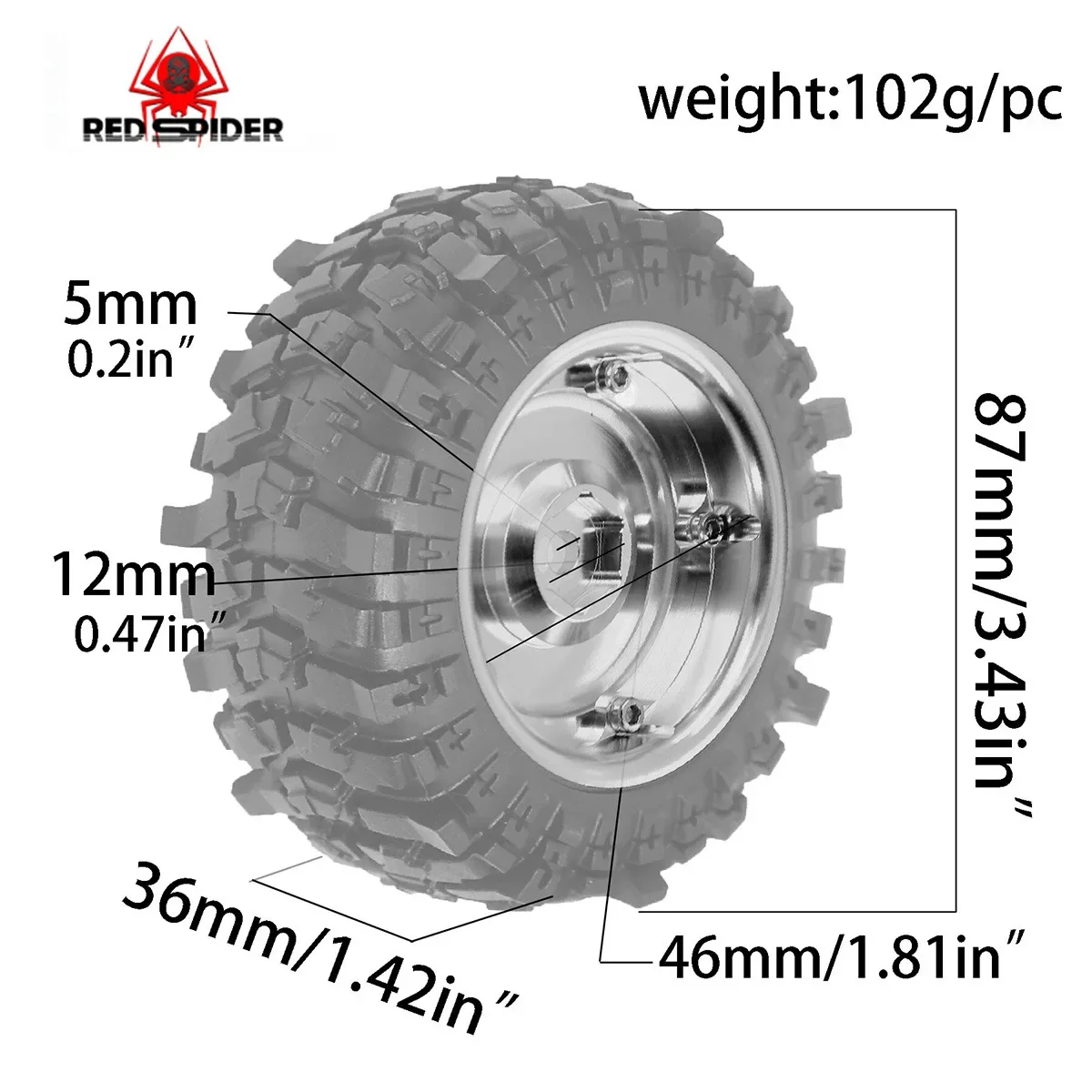 4Pcs 87mm 1/12 Crawler Tire 12mm Wheel Hex for RC Crawler Car MN168 MN78 MN98 MN99S MN82 MN82S LC79
4Pcs 87mm 1/12 Crawler Tire 12mm Wheel Hex for RC Crawler Car MN168 MN78 MN98 MN99S MN82 MN82S LC79