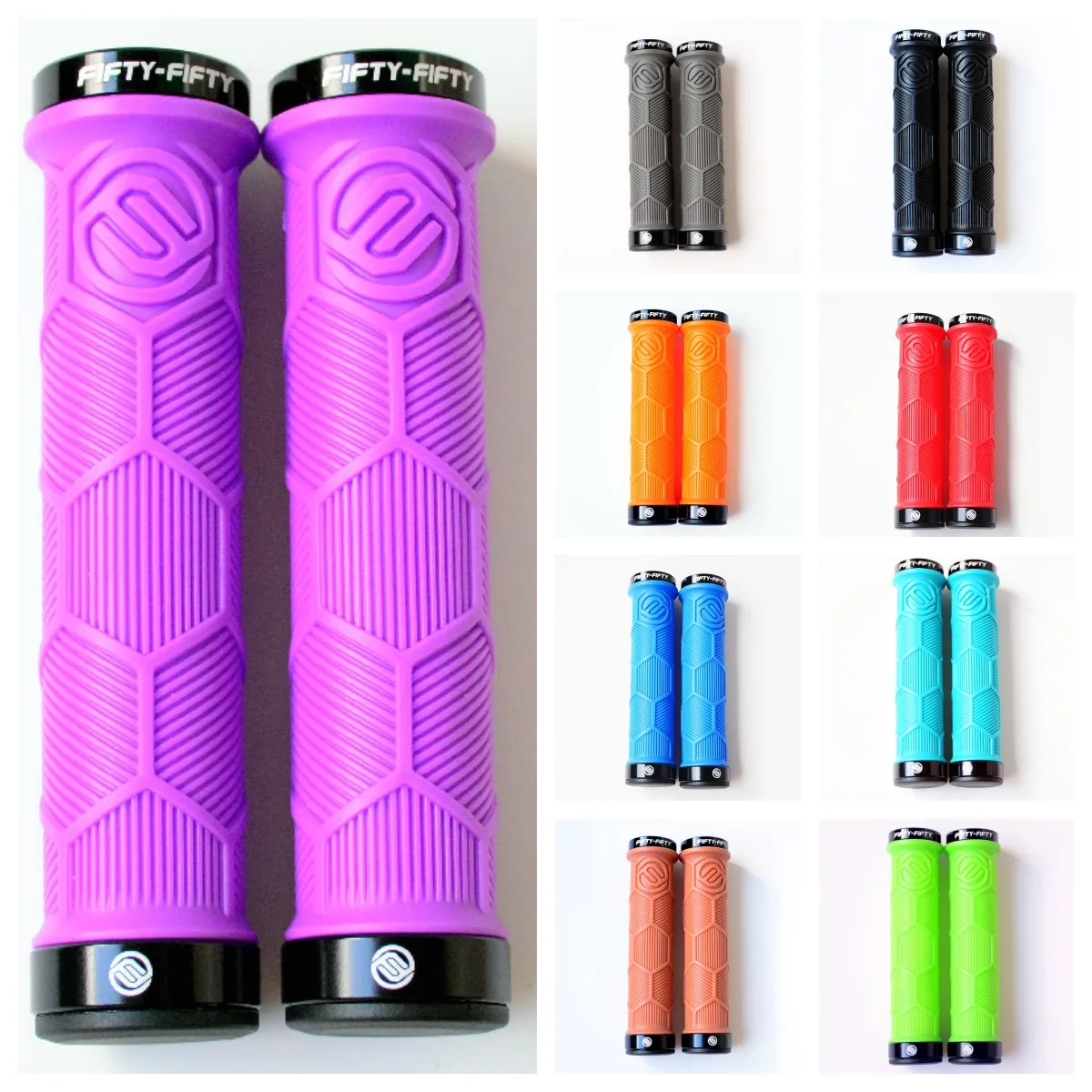 FIFTY-FIFTY MTB Bike handle Grip Reliable Dual Lock-on system and Integrated end plugs 6 color Bike Parts
FIFTY-FIFTY MTB Bike handle Grip Reliable Dual Lock-on system and Integrated end plugs 6 color Bike Parts
