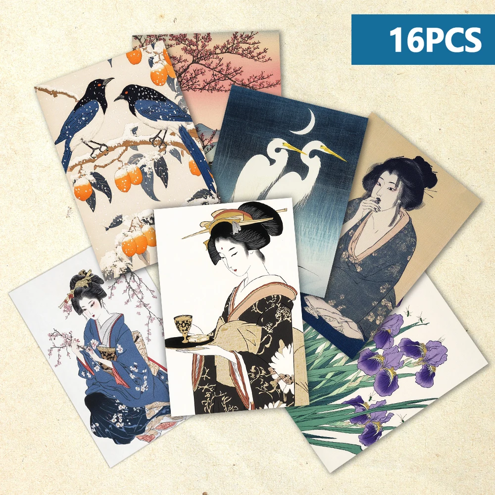 16pcs,Japanese Ukiyo-e Bijin-ga Postcards,HD Printed, birthday/anniversary gifts, collectibles, suitable for gift-giving
16pcs,Japanese Ukiyo-e Bijin-ga Postcards,HD Printed, birthday/anniversary gifts, collectibles, suitable for gift-giving