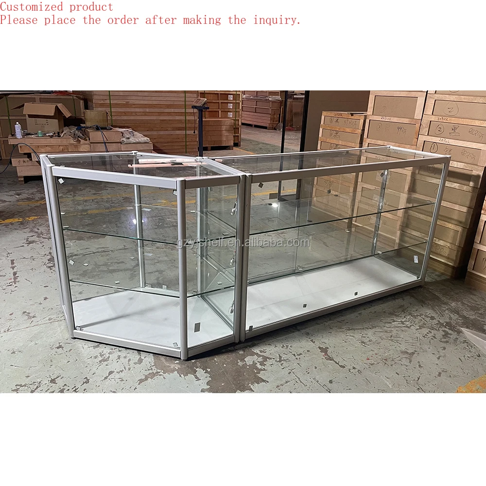 Custom.Modern Retail Store Furniture Display Cabinet With LED Light Aluminium Tempered Glass Display Showcases
Custom.Modern Retail Store Furniture Display Cabinet With LED Light Aluminium Tempered Glass Display Showcases