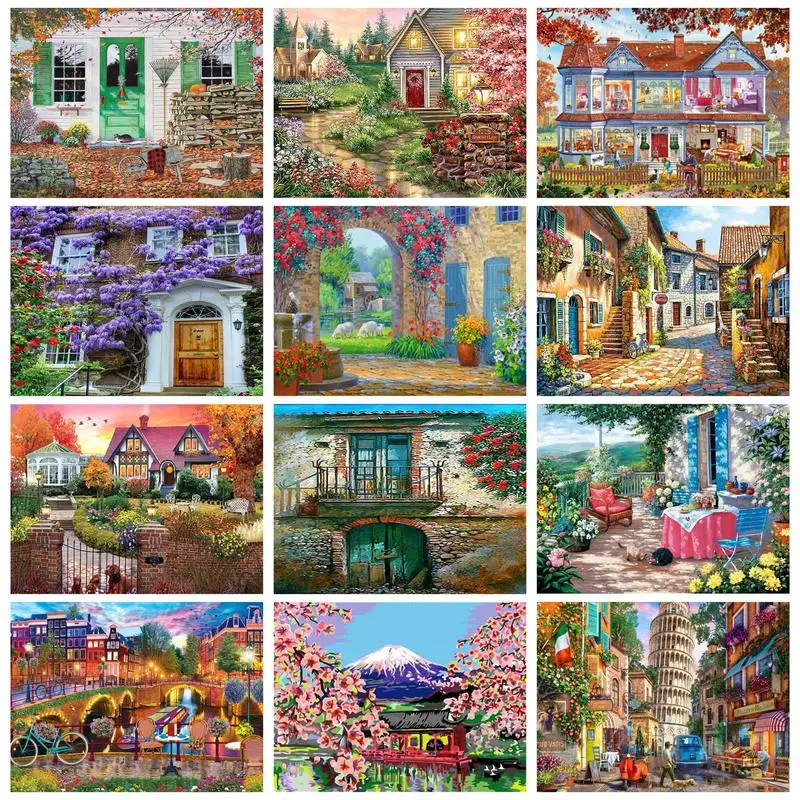 CHENISTORY Modern Painting By Numbers For Adults Flowers Garden House Scenery Pictures On Number Number Painting Wall Art
CHENISTORY Modern Painting By Numbers For Adults Flowers Garden House Scenery Pictures On Number Number Painting Wall Art