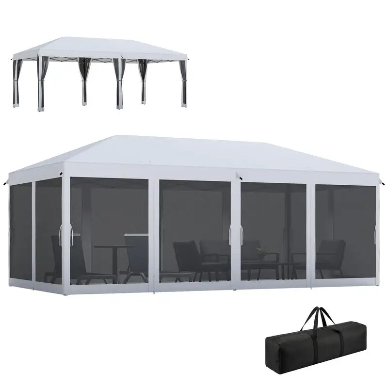 Outsunny 10' x 20' Pop Up Canopy Tent with Netting, Heavy Duty Instant Sun Shelter, Large Tents for Parties with Carry Bag for Outdoor, Garden, Patio, Cream White
Outsunny 10' x 20' Pop Up Canopy Tent with Netting, Heavy Duty Instant Sun Shelter, Large Tents for Parties with Carry Bag for Outdoor, Garden, Patio, Cream White