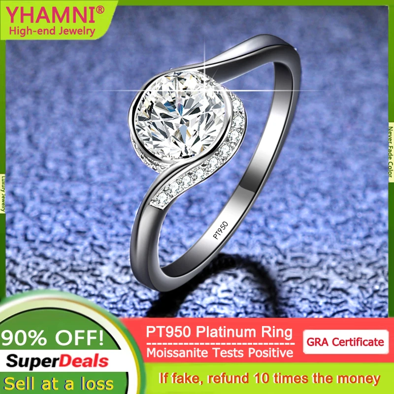1 ct Moissanite PT950 Platinum Wedding Ring Classic Design For Daily Outfits High Quality Jewelry For You With And Gift Box
1 ct Moissanite PT950 Platinum Wedding Ring Classic Design For Daily Outfits High Quality Jewelry For You With And Gift Box