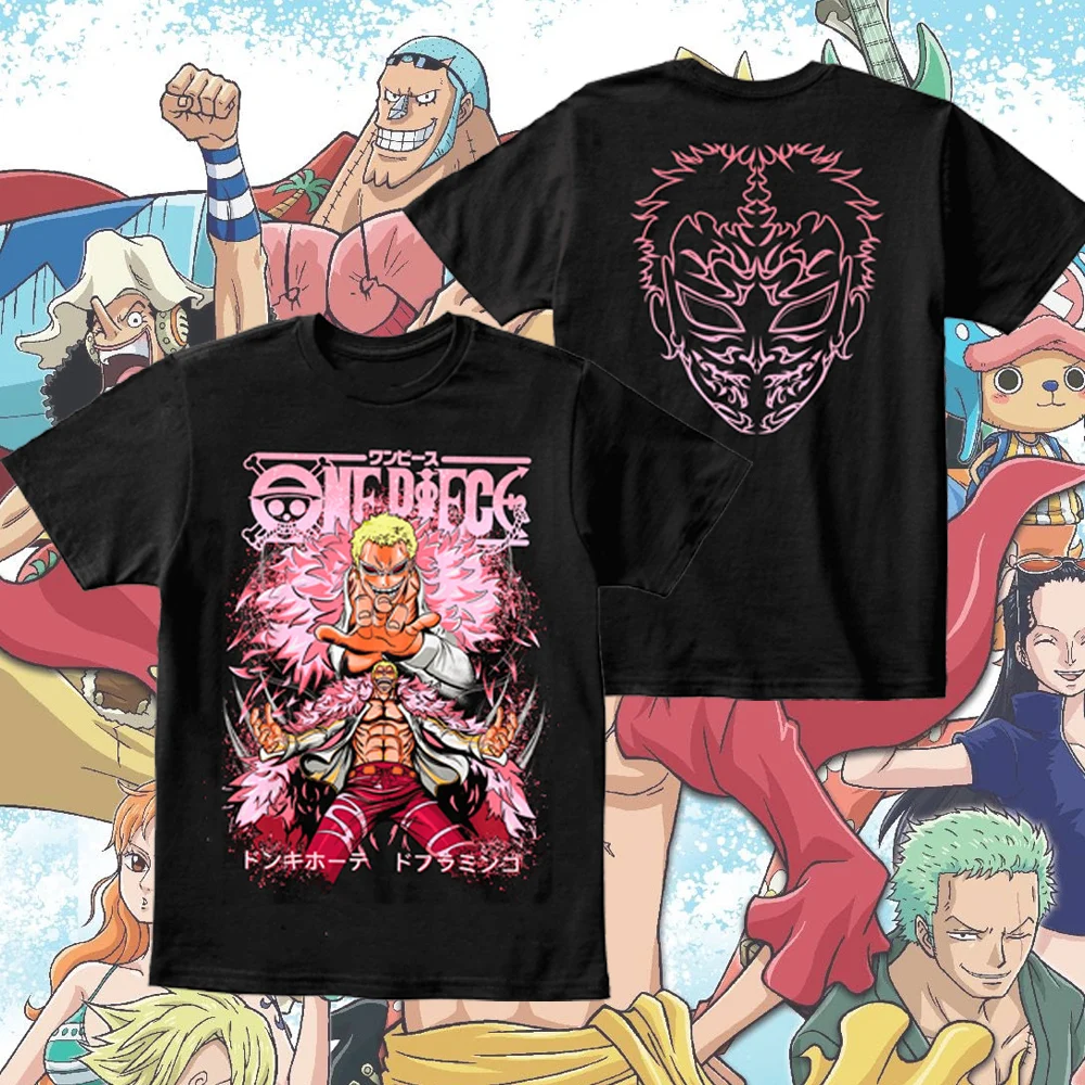 Anime Villain Character Doflamingo Double-Sided Print T-Shirt Mens Kids Boys Girls Streetwear Short Sleeve Tee For Fans
Anime Villain Character Doflamingo Double-Sided Print T-Shirt Mens Kids Boys Girls Streetwear Short Sleeve Tee For Fans
