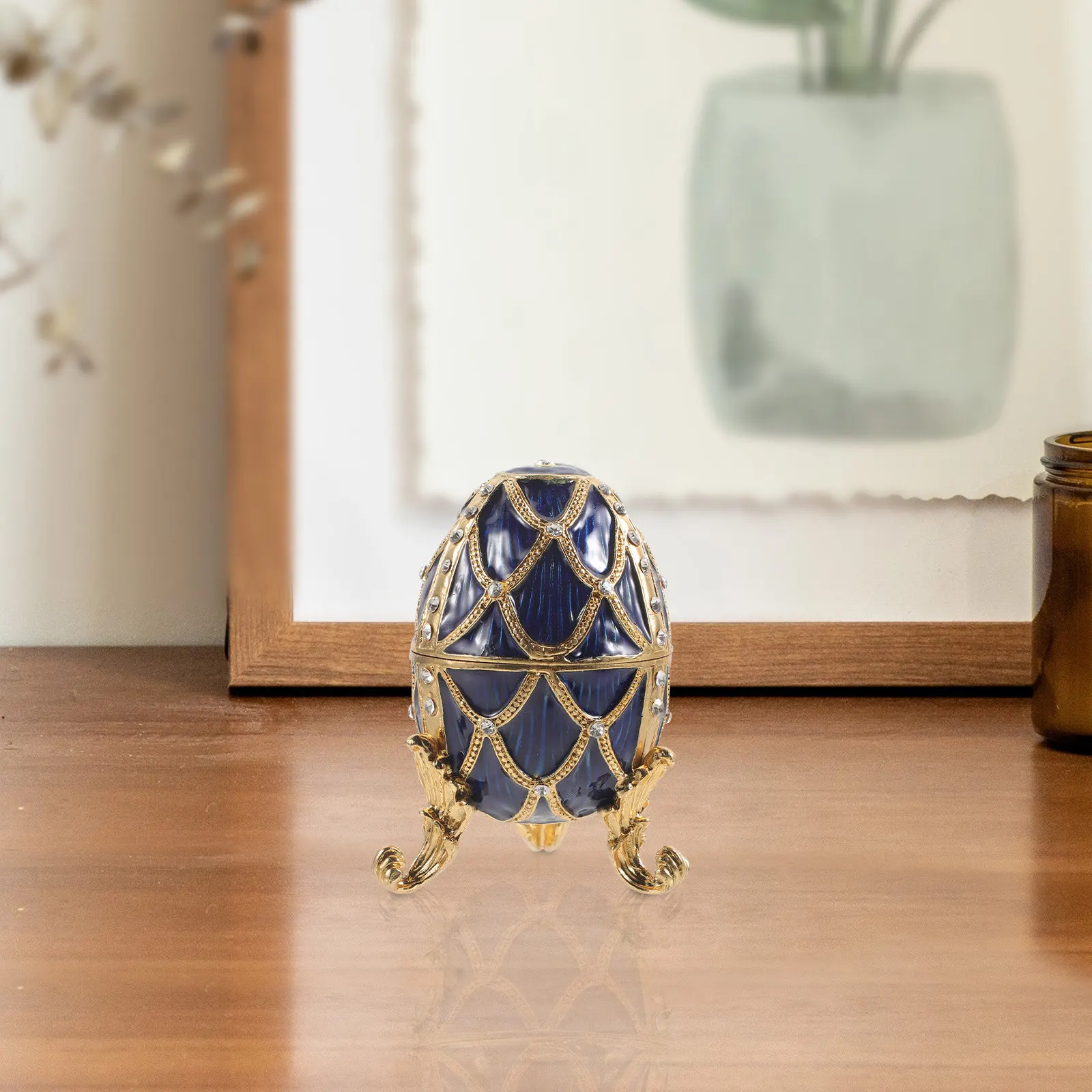 1Pcs Rhinestone Gold Plated Easter Egg Jewelry Storage Box Creative Metal Organizer Case for Women Necklace Earrings Bracelet
1Pcs Rhinestone Gold Plated Easter Egg Jewelry Storage Box Creative Metal Organizer Case for Women Necklace Earrings Bracelet