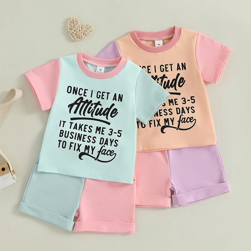 2024-12-13 Lioraitiin Toddler Girl Summer Clothes Letter Print Short Sleeve Round Neck T-Shirt with Contrast Color Shorts
2024-12-13 Lioraitiin Toddler Girl Summer Clothes Letter Print Short Sleeve Round Neck T-Shirt with Contrast Color Shorts