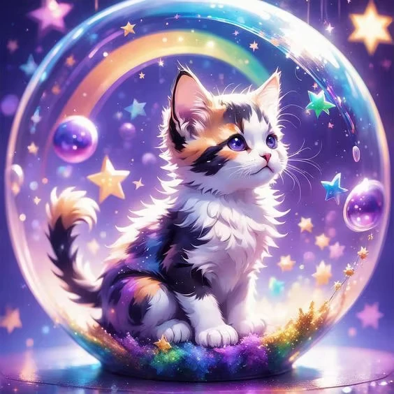 Rainbow Calico Kitten in Crystal Ball Jigsaw Puzzle, Magical Star Bubble Fantasy Cat Art High Quality Perfect Home Decor
Rainbow Calico Kitten in Crystal Ball Jigsaw Puzzle, Magical Star Bubble Fantasy Cat Art High Quality Perfect Home Decor