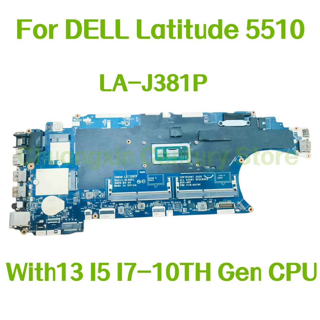 LA-J381P motherboard is suitable for Dell Latitude 5510 laptop with I3, I5, I7-10TH CPU DDR4 100% tested OK
LA-J381P motherboard is suitable for Dell Latitude 5510 laptop with I3, I5, I7-10TH CPU DDR4 100% tested OK