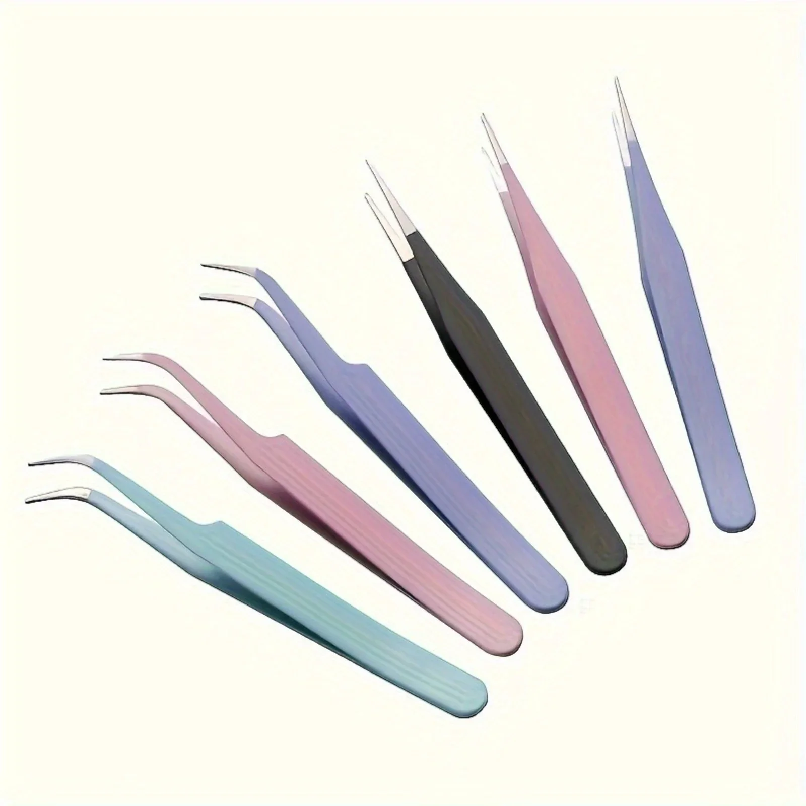 2pcs Stainless Steel Precision Tweezers, Color Scrapbook , Straight And Curved Head , Pink/Blue/Purple/White/Bla
2pcs Stainless Steel Precision Tweezers, Color Scrapbook , Straight And Curved Head , Pink/Blue/Purple/White/Bla