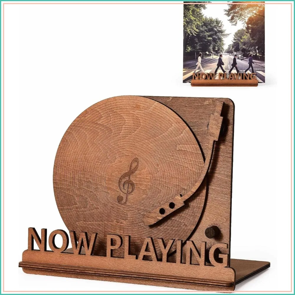 Now Playing Vinyl Record Stand, Tabletop Wooden Holder for Albums, Vintage Display Organizer Rack for LP Enthusiast
Now Playing Vinyl Record Stand, Tabletop Wooden Holder for Albums, Vintage Display Organizer Rack for LP Enthusiast