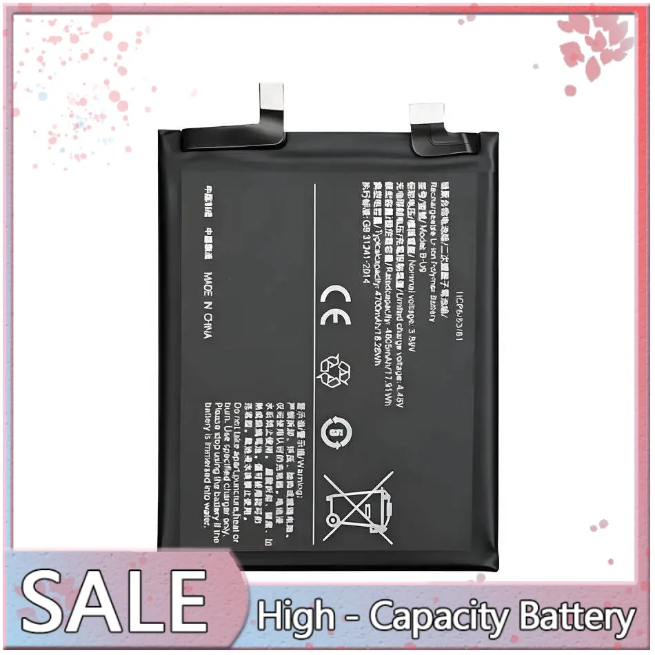 B-U9 Environmentally Friendly For Vivo S15E V2190G Mobile Phone Battery 4700Mah
B-U9 Environmentally Friendly For Vivo S15E V2190G Mobile Phone Battery 4700Mah