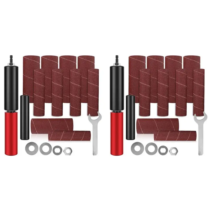 ABRW-2X Drum Sander Set,Rubber Sanding Drum Spindle Sander Adapter, With 120 Grit Sandpaper Drum, Sanding Sleeves Power Drill
ABRW-2X Drum Sander Set,Rubber Sanding Drum Spindle Sander Adapter, With 120 Grit Sandpaper Drum, Sanding Sleeves Power Drill