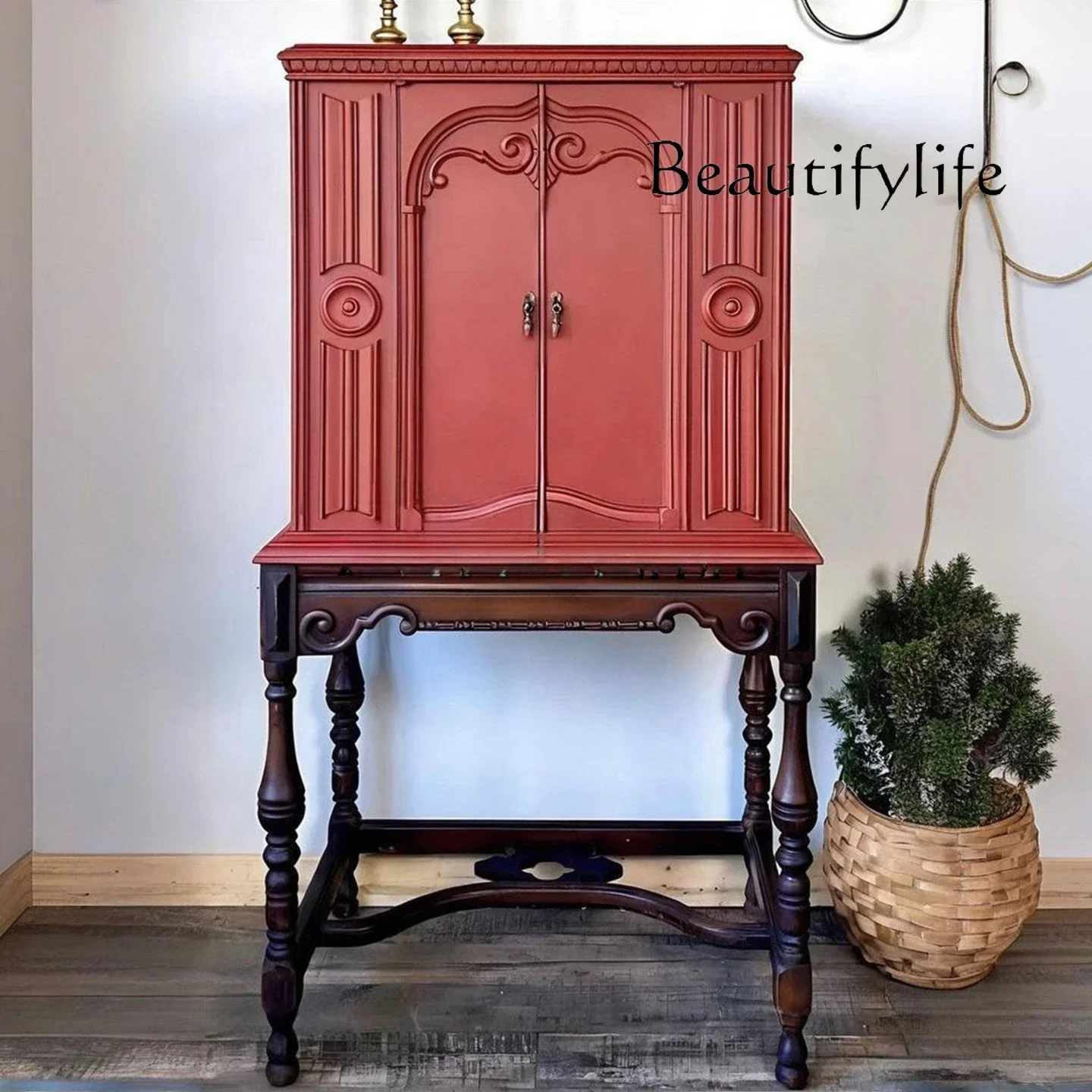 YY French painted retro solid wood wine cabinet multi-functional wall storage American engraved color matching side cabinet
YY French painted retro solid wood wine cabinet multi-functional wall storage American engraved color matching side cabinet
