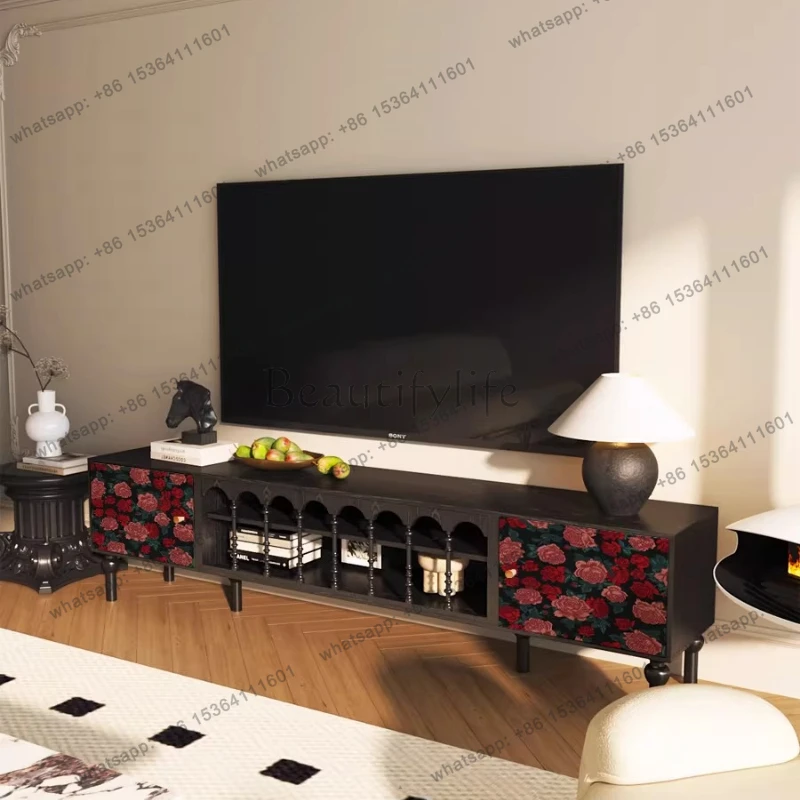 Тумба под телевизор в стиле французского ретро из массива дерева, напольная тумба для телевизора в гостиную для небольшой квартиры
Тумба под телевизор в стиле французского ретро из массива дерева, напольная тумба для телевизора в гостиную для небольшой квартиры