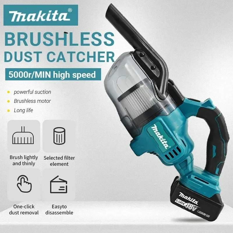 Makita Cordless Electric Vacuum Cleaner Handheld Vacuum Home Car Dual Use Portable High Power Cleaning Tool for 18V Battery
Makita Cordless Electric Vacuum Cleaner Handheld Vacuum Home Car Dual Use Portable High Power Cleaning Tool for 18V Battery