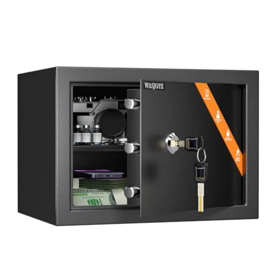 Home Cabinet Safe Box: 1.2 cu ft steel cabinet safe with key lock, black high-security safety box for home/office/hotel use, id
Home Cabinet Safe Box: 1.2 cu ft steel cabinet safe with key lock, black high-security safety box for home/office/hotel use, id