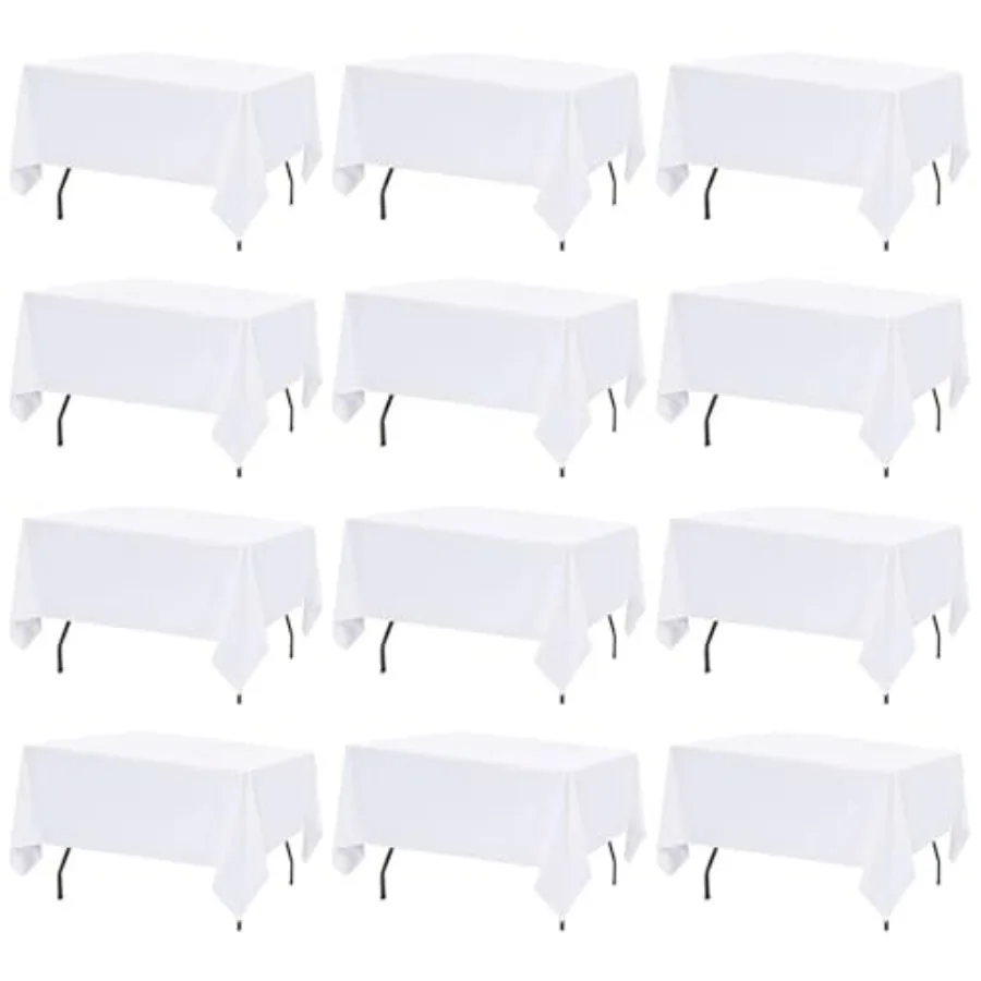 Набор из 12 белых прямоугольных скатертей для столов длиной 6 футов (60 x 102 дюйма), моющиеся, из полиэстера, многоразовые, устойчивые к сминанию
Набор из 12 белых прямоугольных скатертей для столов длиной 6 футов (60 x 102 дюйма), моющиеся, из полиэстера, многоразовые, устойчивые к сминанию