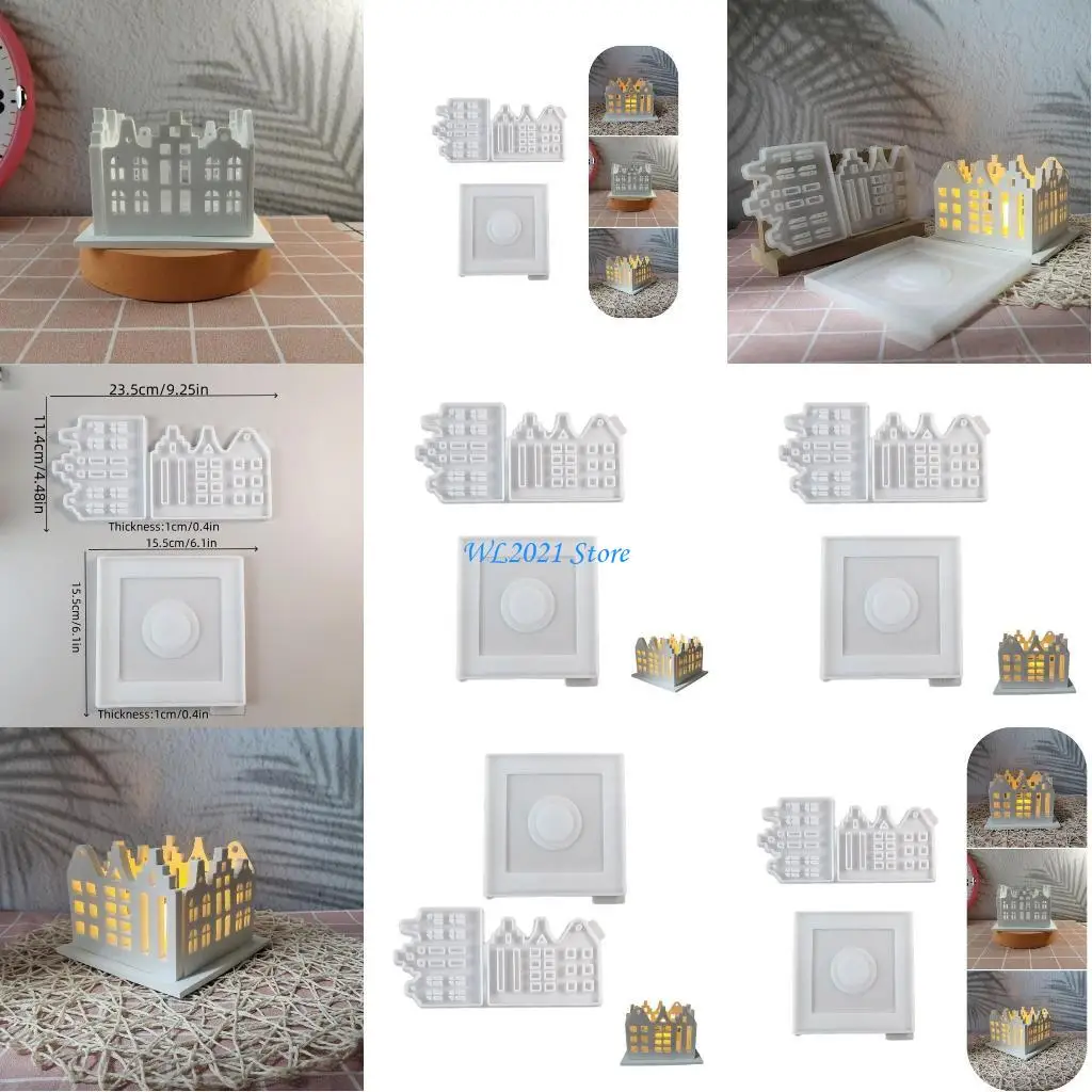 G5GC Multilayer House Candlestick Silicone Mold DIYs Cement Gypsum Mold Holder
G5GC Multilayer House Candlestick Silicone Mold DIYs Cement Gypsum Mold Holder