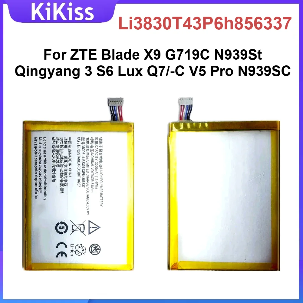 Аккумулятор 3000 мАч для мобильного телефона Zte Blade X9 G719C N939st Qingyang 3 S6 Lux Q7-C V5 Pro N939SC N939SD
Аккумулятор 3000 мАч для мобильного телефона Zte Blade X9 G719C N939st Qingyang 3 S6 Lux Q7-C V5 Pro N939SC N939SD