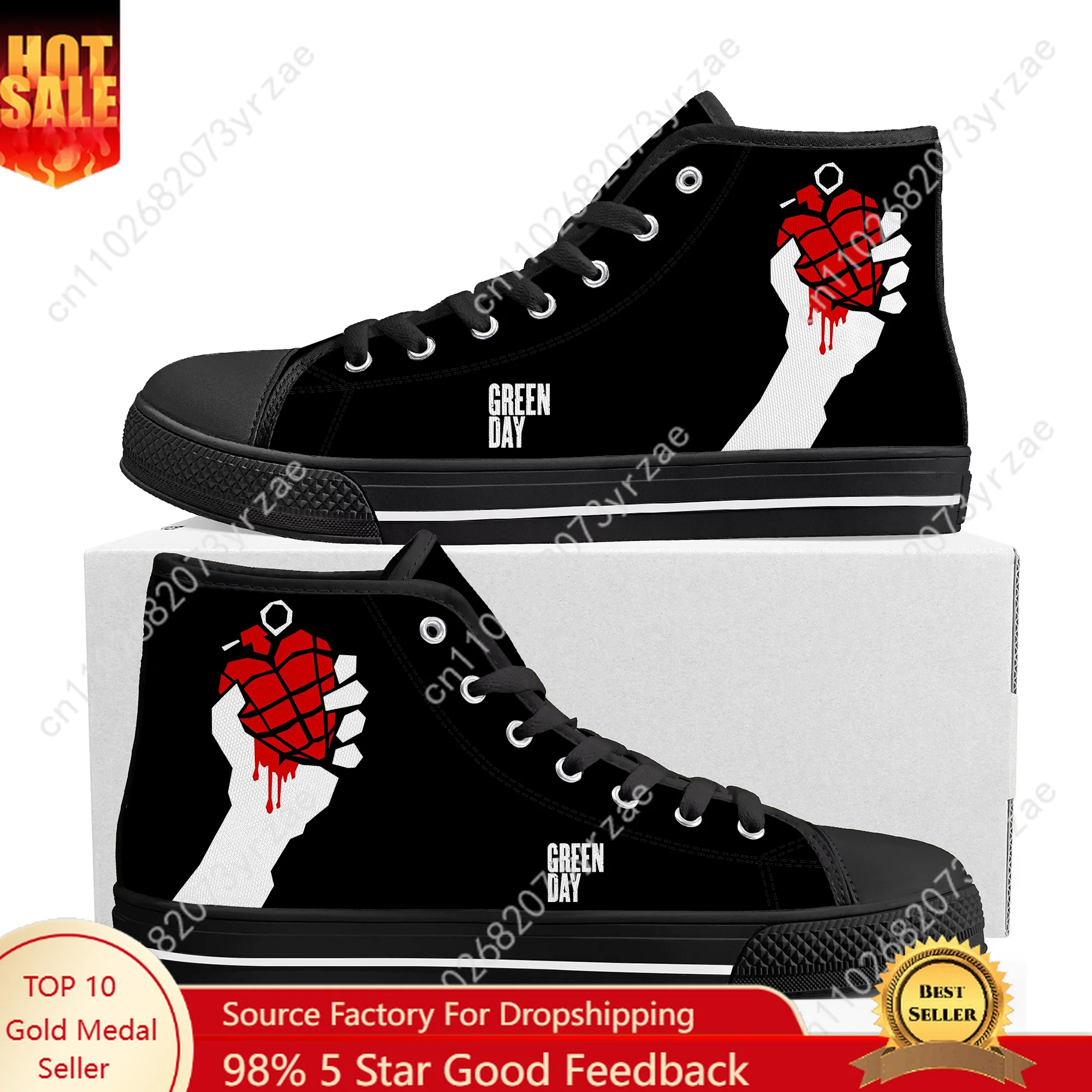 Green Day High Top High Quality Sneakers Mens Womens Teenager Canvas Sneaker Casual Fashion Patterns Shoes Custom Made Shoes
Green Day High Top High Quality Sneakers Mens Womens Teenager Canvas Sneaker Casual Fashion Patterns Shoes Custom Made Shoes