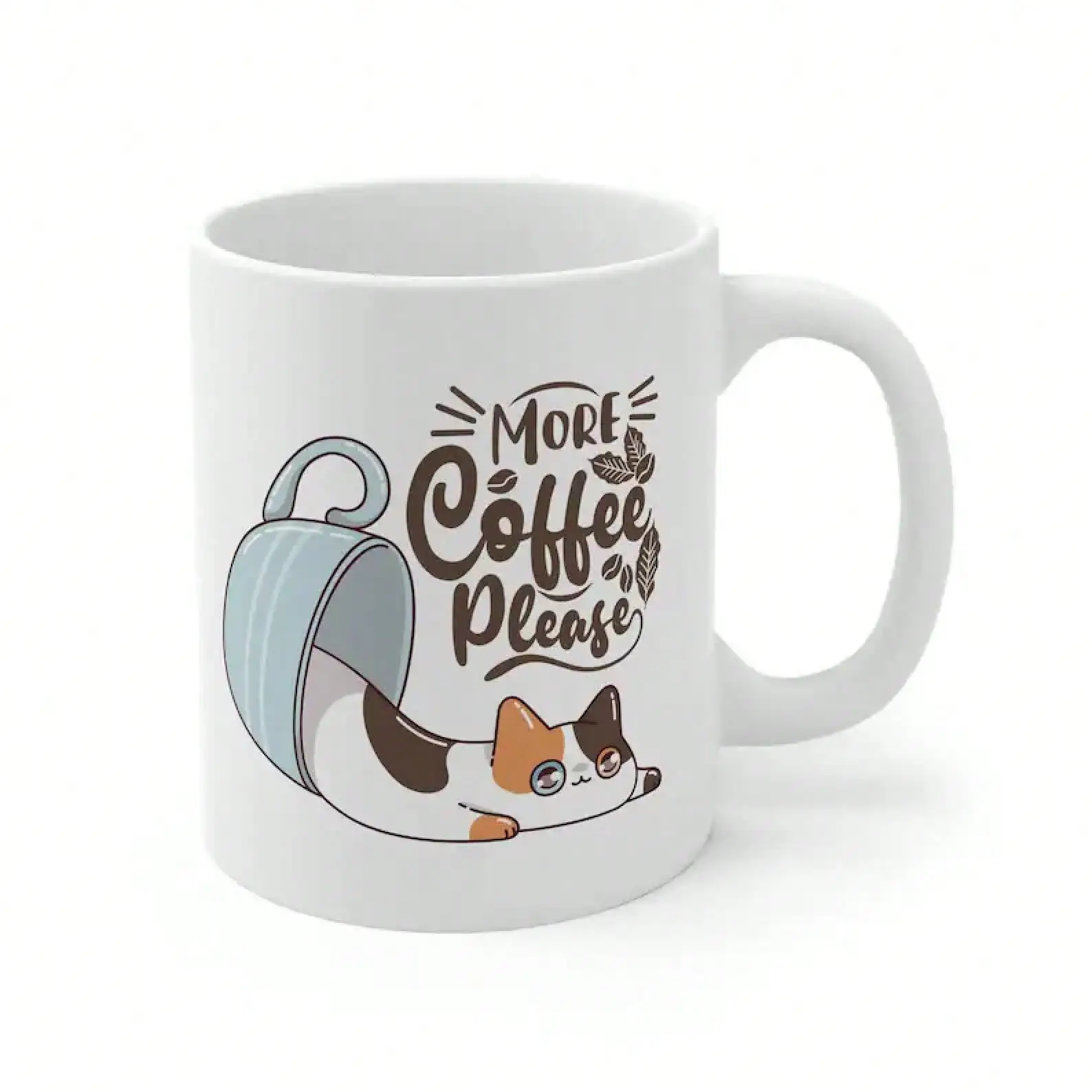 Calico Cat Coffee Mug| "More Coffee Please" Ceramic Cup
Calico Cat Coffee Mug| "More Coffee Please" Ceramic Cup