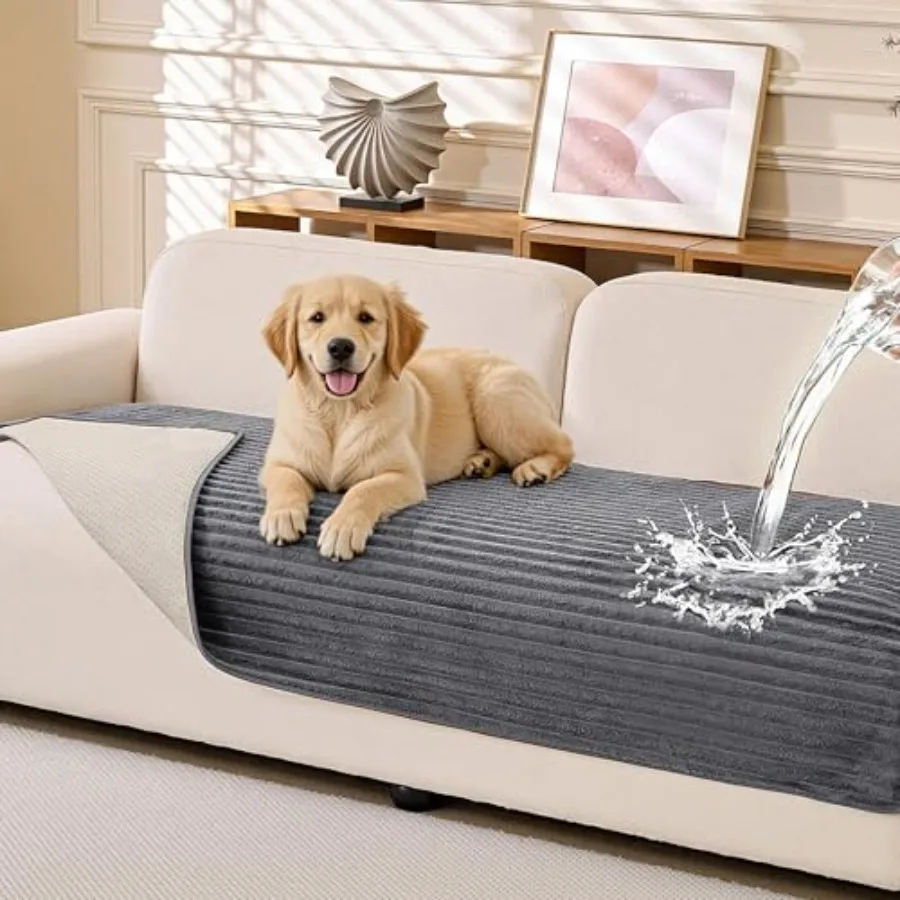 100% Waterproof Sofa Covers for 3 Cushion Couch, Non Slip Sectional Couch Covers for Dogs, Soft Sofa Slipcovers Couch Protector
100% Waterproof Sofa Covers for 3 Cushion Couch, Non Slip Sectional Couch Covers for Dogs, Soft Sofa Slipcovers Couch Protector