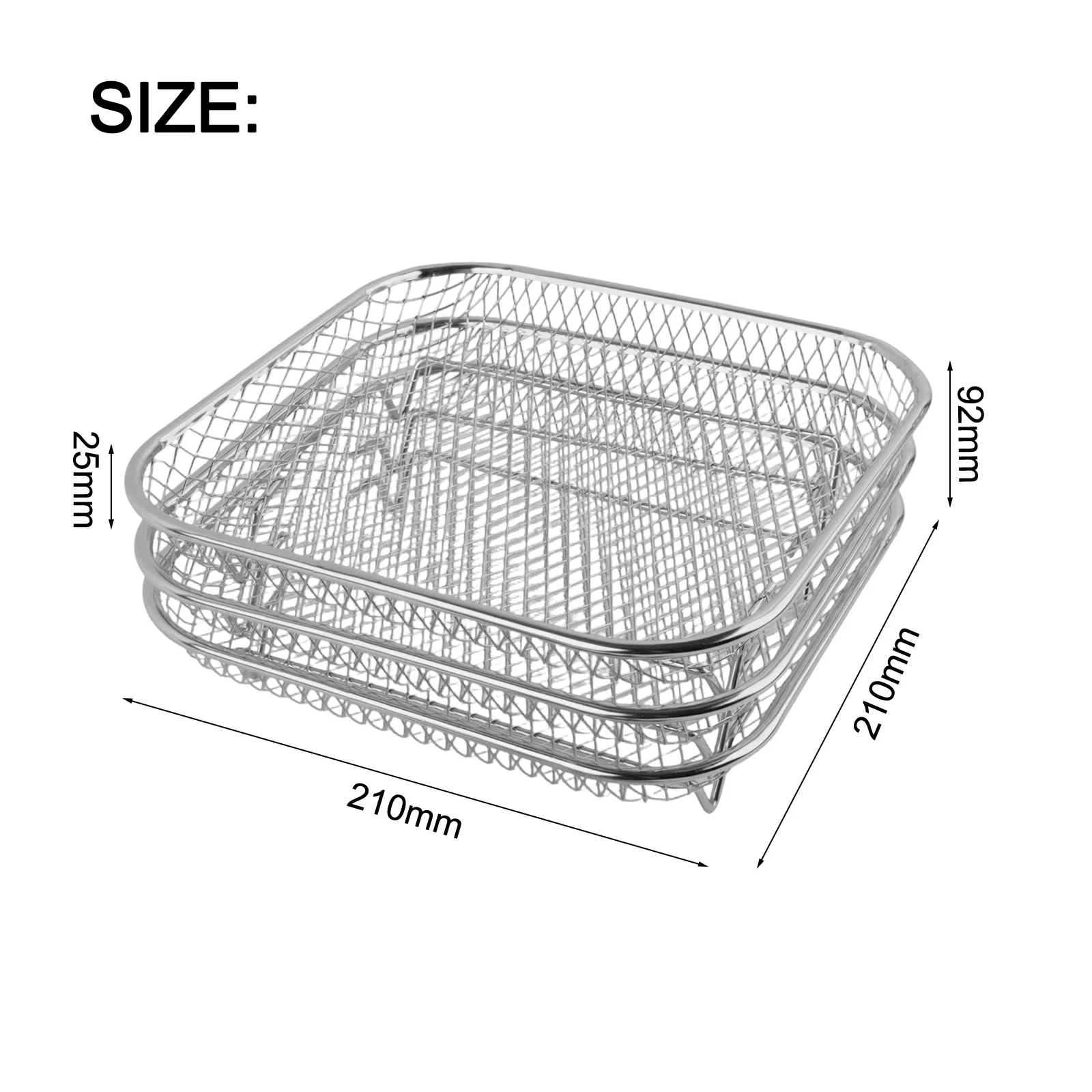 For Air Fryer Mesh Basket Set with 3 Stackable Layers Designed for Enhanced For Airflow and Cooking Efficiency
For Air Fryer Mesh Basket Set with 3 Stackable Layers Designed for Enhanced For Airflow and Cooking Efficiency