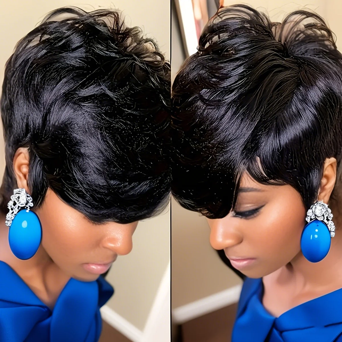 Short Pixie Cut Wigs Human Hair Virgin Brazilian Wigs For Women Natural Black Full Machine Made Human Hair Wig
Short Pixie Cut Wigs Human Hair Virgin Brazilian Wigs For Women Natural Black Full Machine Made Human Hair Wig