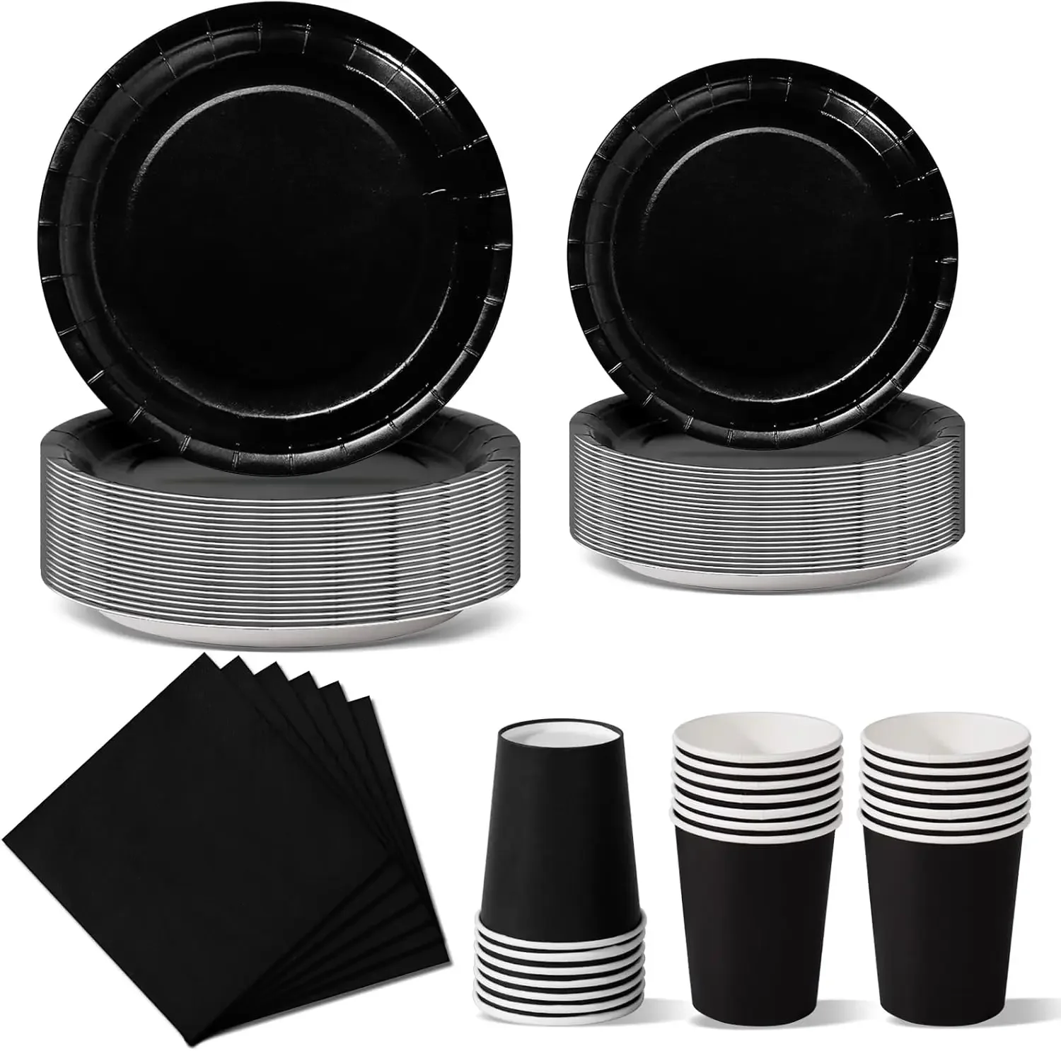 Black Party Paper Plates Set Solid Black Disposable Tableware Napkins Cups Tablecloth Gift Bags Birthday Baby Shower Decorations
Black Party Paper Plates Set Solid Black Disposable Tableware Napkins Cups Tablecloth Gift Bags Birthday Baby Shower Decorations