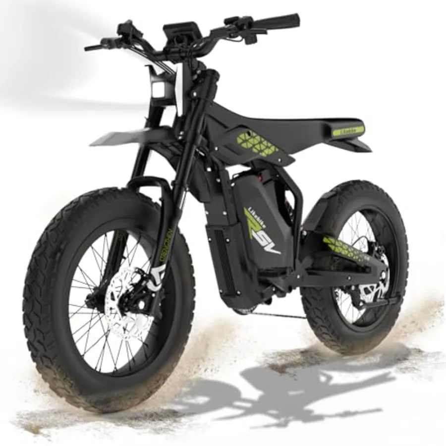 Electric mountain bike for trails, aluminum alloy frame, black, 2000W motor with 48V 23Ah battery and full suspension
Electric mountain bike for trails, aluminum alloy frame, black, 2000W motor with 48V 23Ah battery and full suspension