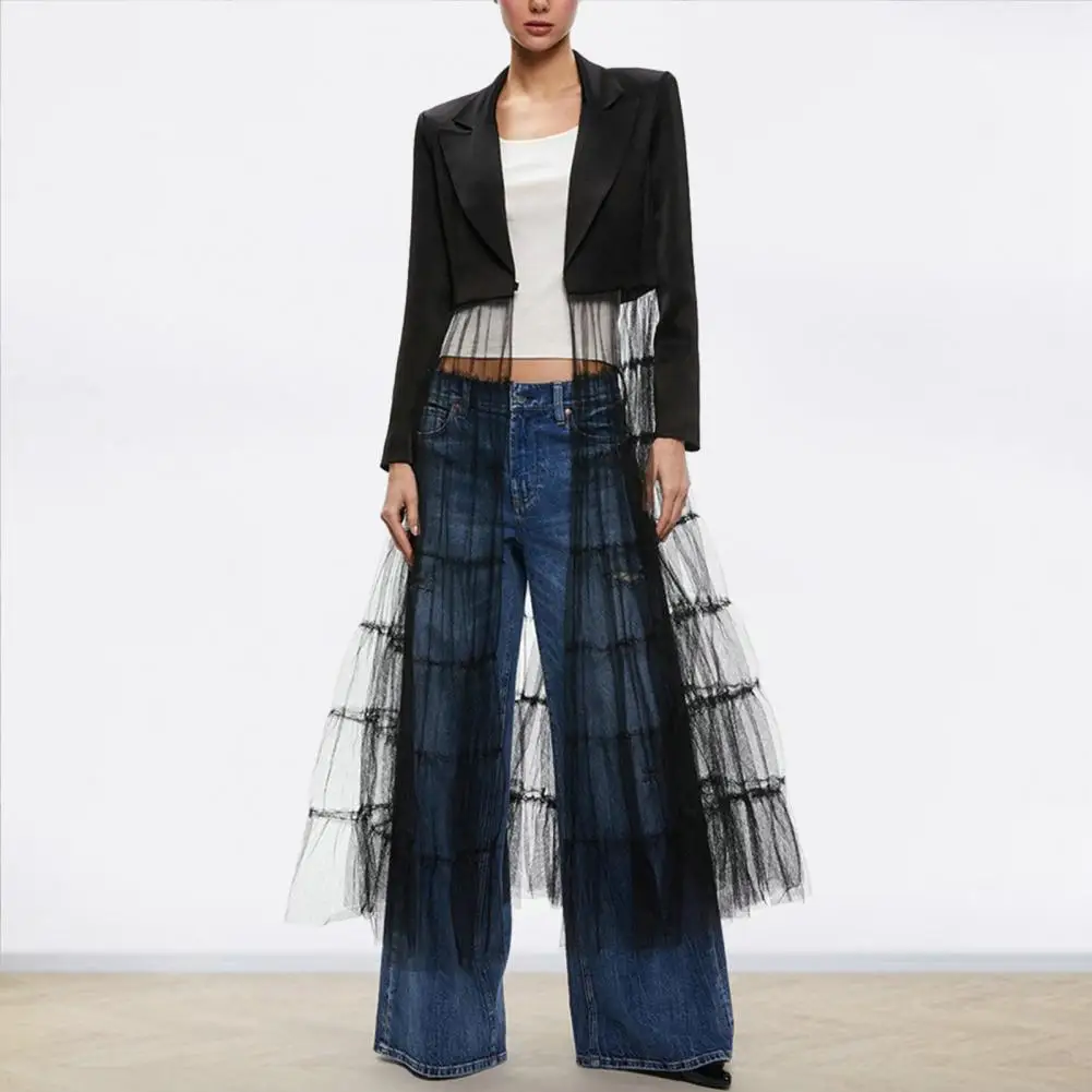 Elegant Calf-length Dress Lapel Collar Suit Dress Elegant Patchwork Mesh Cardigan Dress for Women A-line Satin Coat
Elegant Calf-length Dress Lapel Collar Suit Dress Elegant Patchwork Mesh Cardigan Dress for Women A-line Satin Coat