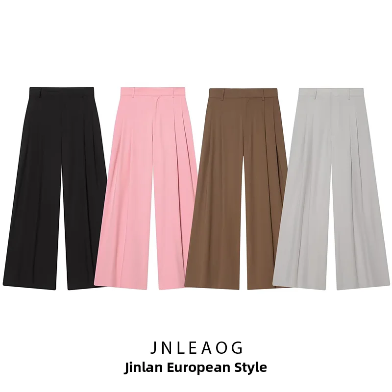 JNLEAOG Women's Fashionable Versatile Pleated Pants Summer New Arrival Wide Leg Straight Tube Polyester Casual Trousers
JNLEAOG Women's Fashionable Versatile Pleated Pants Summer New Arrival Wide Leg Straight Tube Polyester Casual Trousers