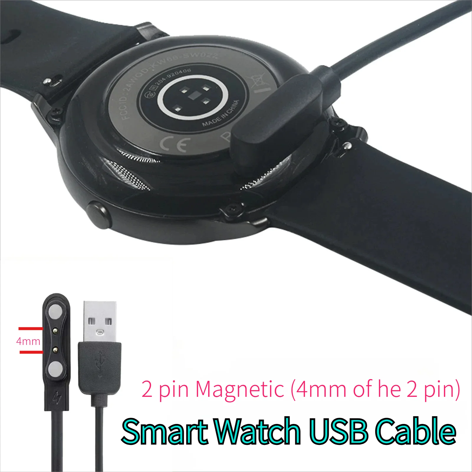 Smartwatch Charger Smart Watch USB Charging Cable For Xiaomi IMILAB KW66 Haylou Solar RT LS05 Ticwatch GTX CXB01 YAMAY SW022 W26
Smartwatch Charger Smart Watch USB Charging Cable For Xiaomi IMILAB KW66 Haylou Solar RT LS05 Ticwatch GTX CXB01 YAMAY SW022 W26