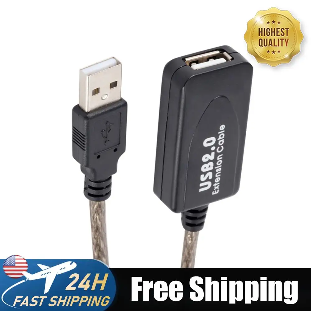 Extension Cable USB 2.0 Male to Female Active Repeater Extension Wireless Network Card Extender Cable Cord USB Adapter
Extension Cable USB 2.0 Male to Female Active Repeater Extension Wireless Network Card Extender Cable Cord USB Adapter